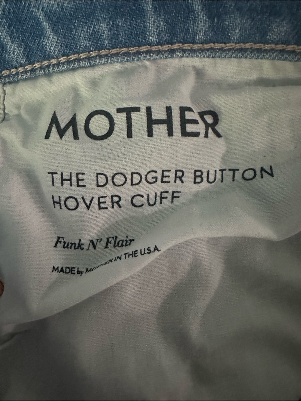 MOTHER The Dodger Button Hover Cuff Funk N’ Flair Womens 27 Wide Leg - Picture 9 of 9